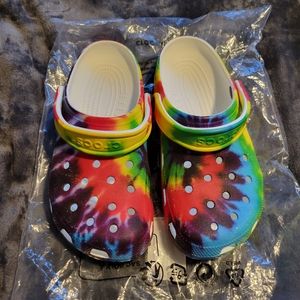 Crocs Multi Colored Tie-dye Clogs